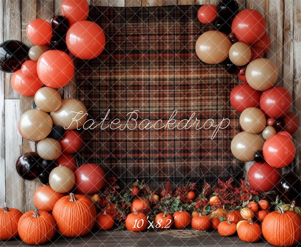 Arco de globos de calabaza de otoño diseñado por Patty Roberts