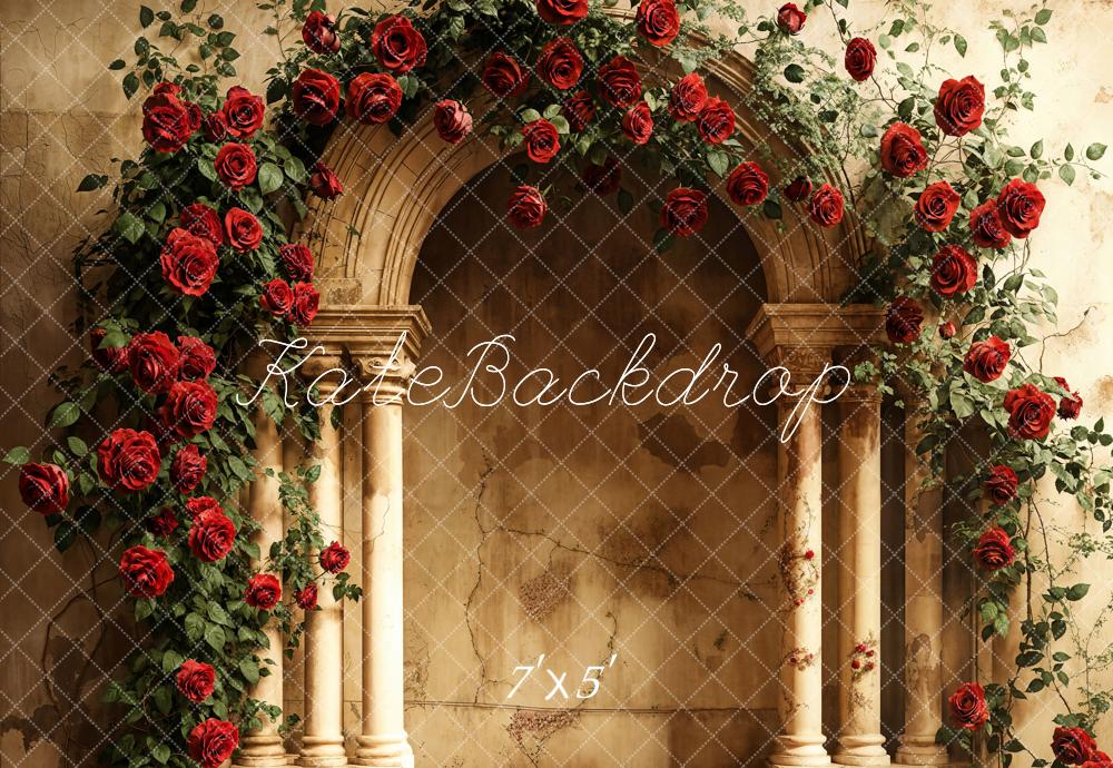 Kate Valentine Rose Arch Retro Wall Backdrop Designed by Emetselch