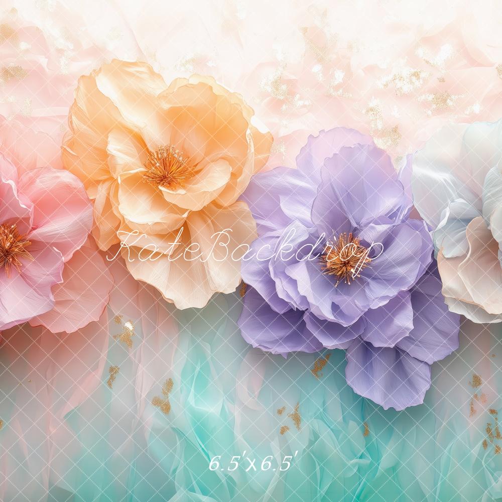 Fondo Floral Pastel de Primavera Diseñado por Patty Roberts