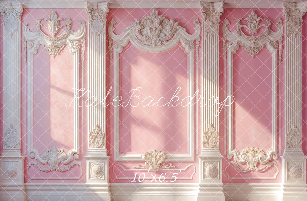 TEST Elegant Pink Vintage Wall Sunlight Foto Achtergrond Designed by Emetselch