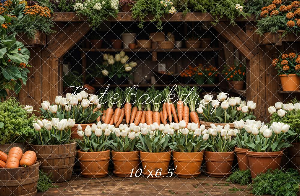 Kate Spring Rustic Flower Market Backdrop Designed by Emetselch