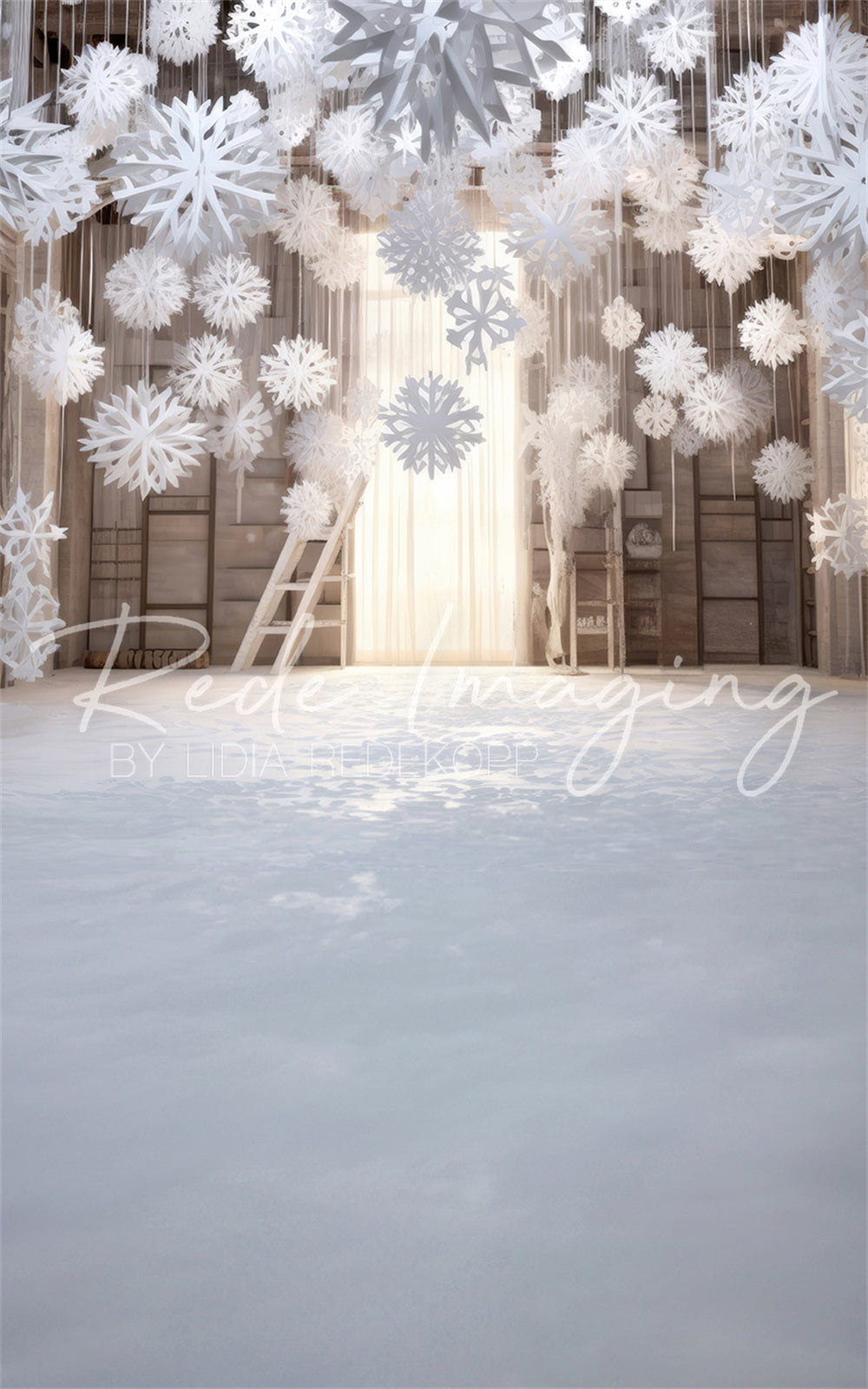 Redekopp ontwierp sneeuwvlokkenachtergrond voor Kate Sweep Paper Snowflake Room