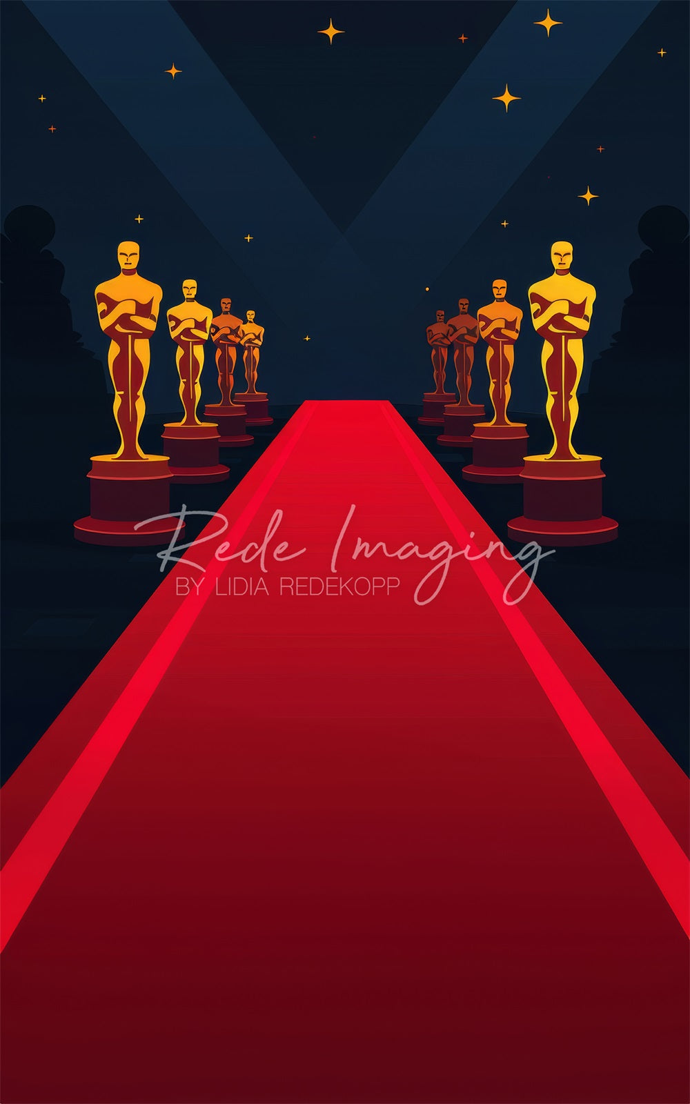 Kate Sweep Retro Movie Red Carpet Stage Backdrop Designed by Lidia Redekopp