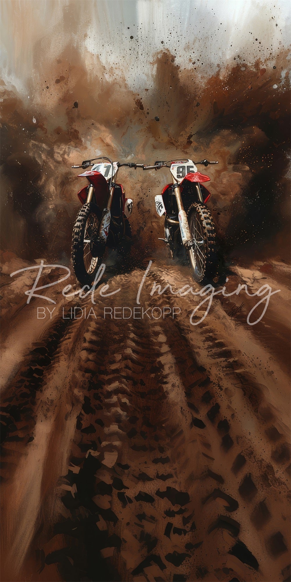 TEST Sweep Brown Soil Storm Dirty Moto Bike Backdrop Designed by Lidia Redekopp