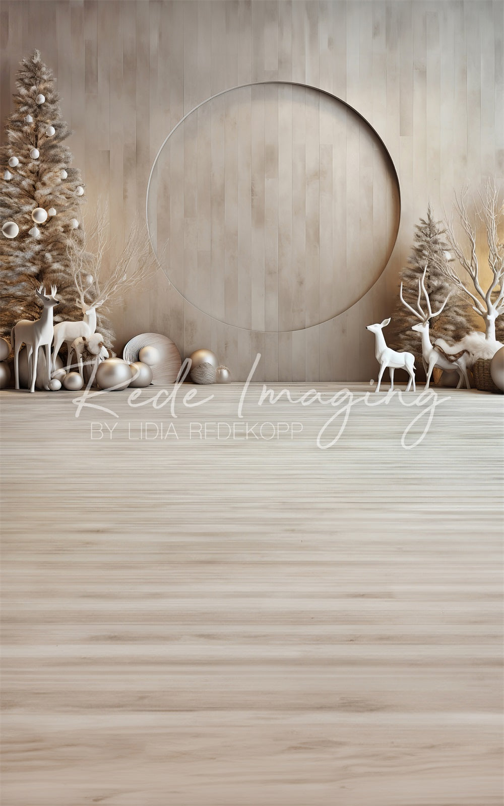 Sweep Doe a Deer Kerstachtergrond Ontworpen door Lidia Redekopp