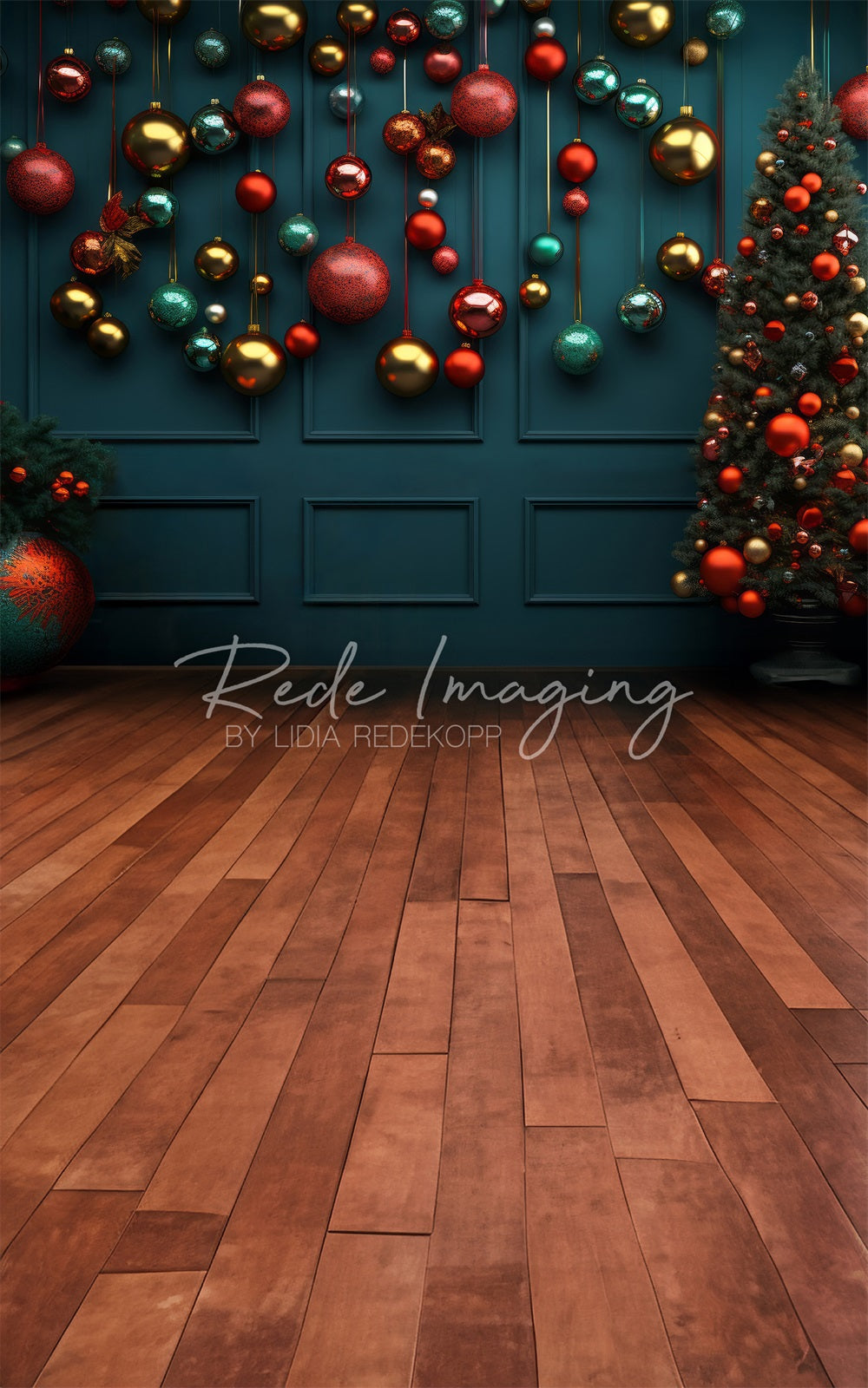 Gocce di arancio sfondo natalizio progettato da Lidia Redekopp
