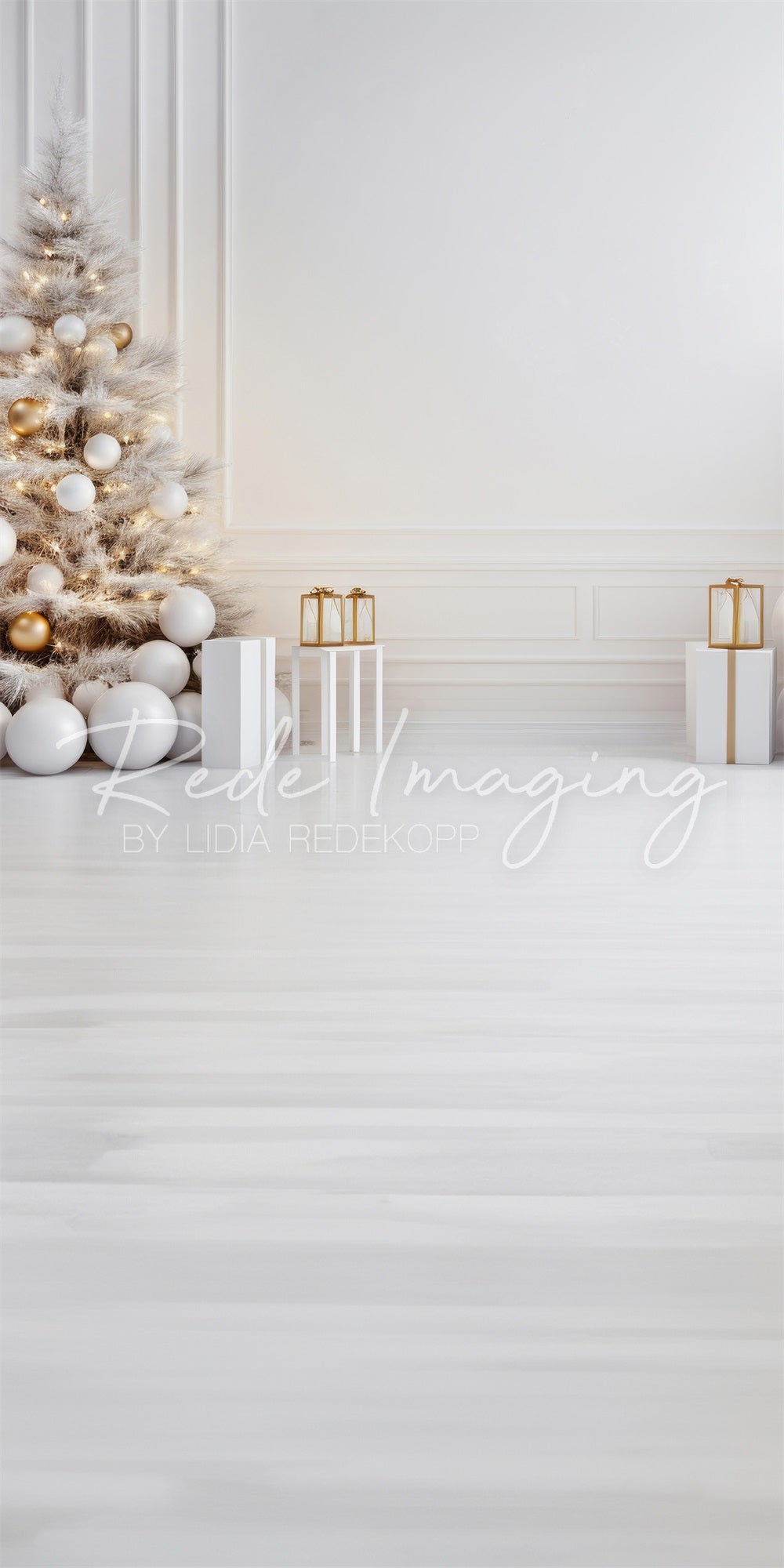 Sweep Light & Gold Christmas Backdrop Ontworpen door Lidia Redekopp