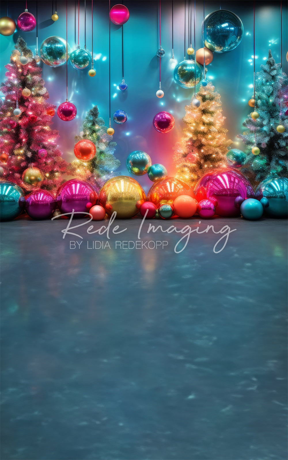 Kate Sweep Neon Glow Christmas Backdrop Designed by Lidia Redekopp