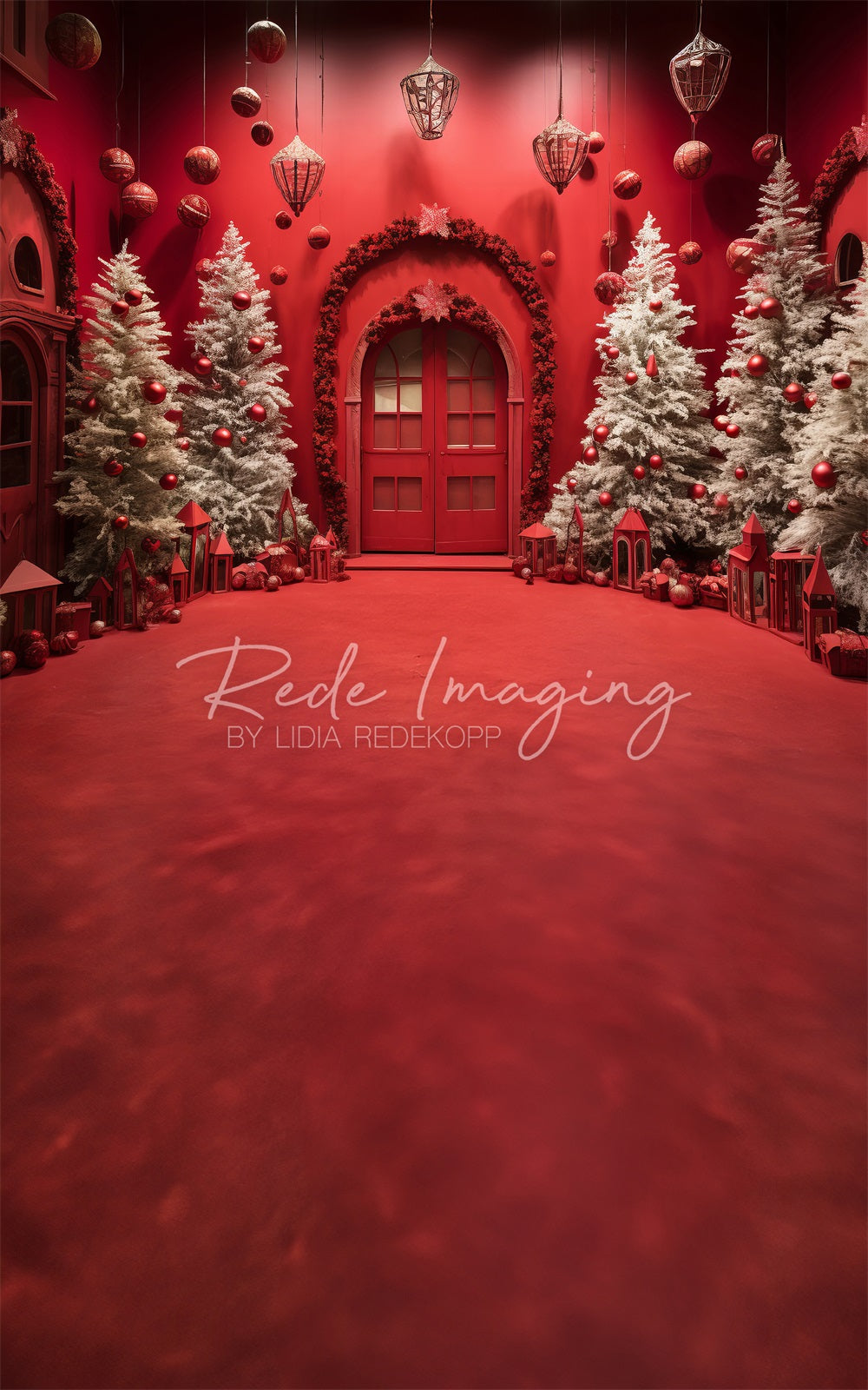 Sfondo natalizio della stanza rossa Sweep Red progettato da Lidia Redekopp