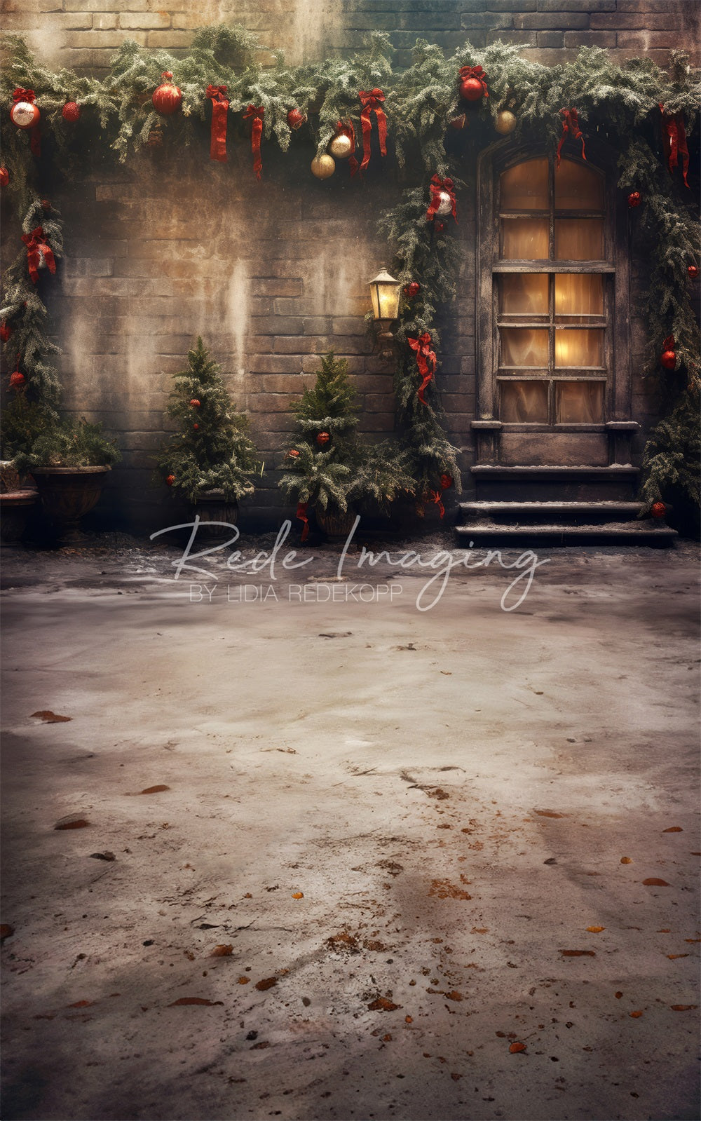 Sweeper con Fiocchi Ribbon & Bows Christmas Backdrop Progettato da Lidia Redekopp