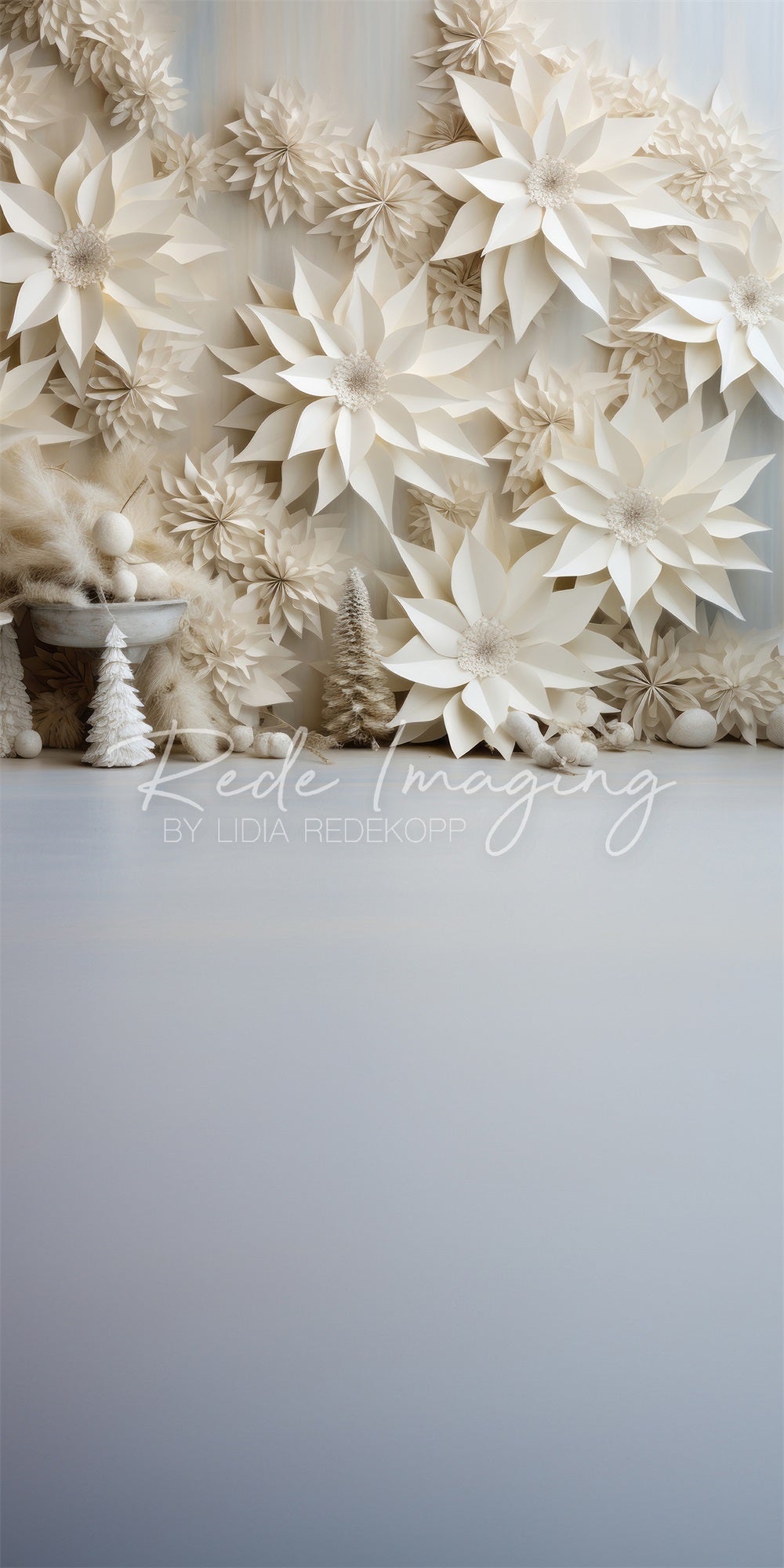 Sfondo Bianco con Poinsettia a Parete Progettato da Lidia Redekopp