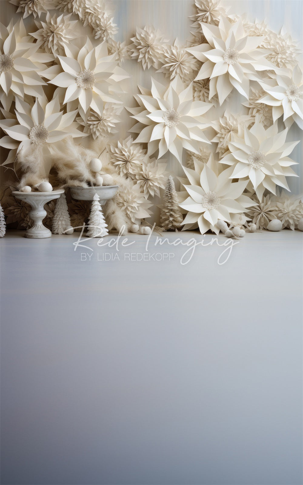 Sfondo Bianco con Poinsettia a Parete Progettato da Lidia Redekopp