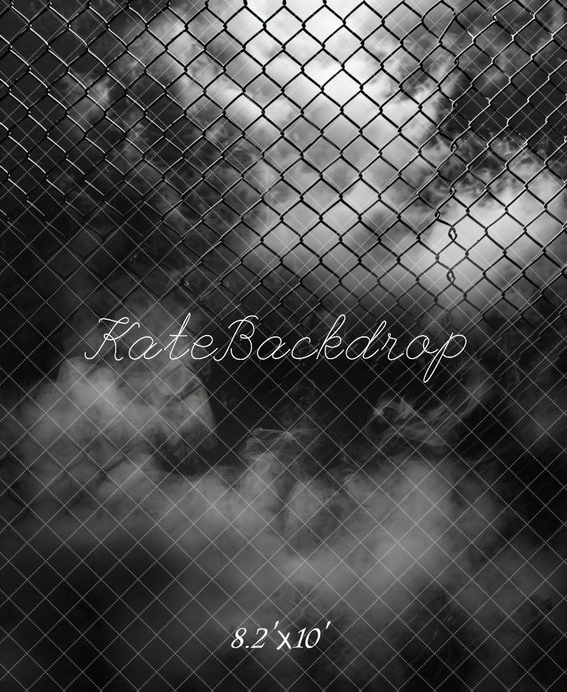 TEST Kate Cool Black Smoke Tennis Sports Iron Net Backdrop Designed by Chain Photography