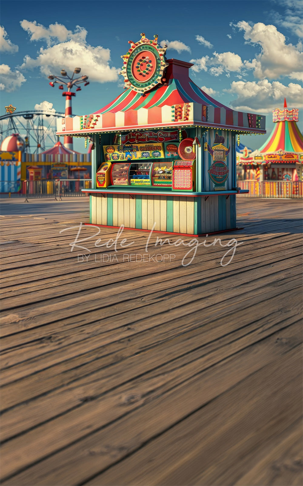 Kate Sweep Modern Carnival Amusement Park Toy Store Backdrop Designed by Lidia Redekopp