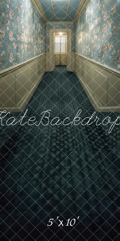 Kate Sweep Horror Hallway Retro Wall Backdrop Designed by Mini MakeBelieve