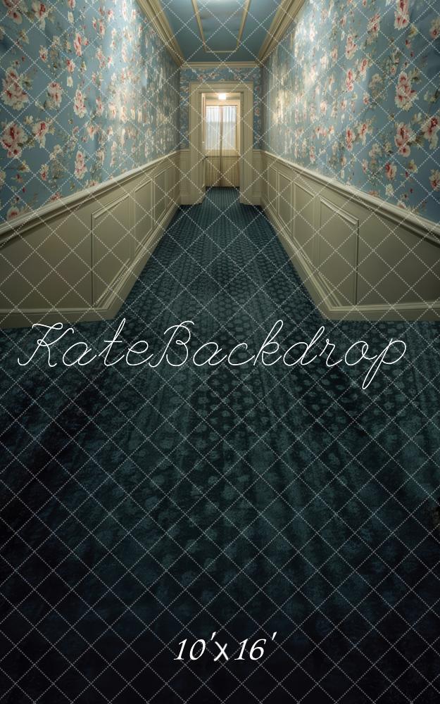 Kate Sweep Horror Hallway Retro Wall Backdrop Designed by Mini MakeBelieve