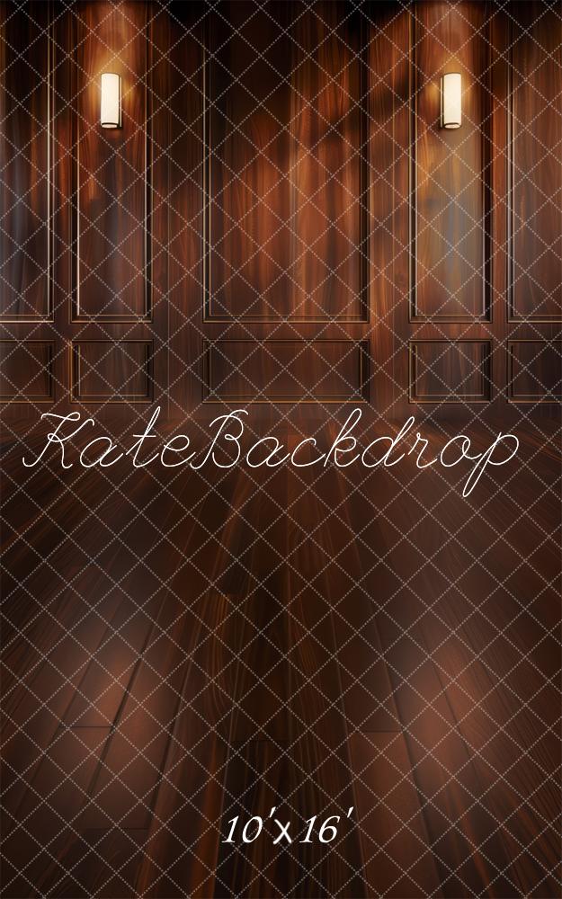 Kate Sweep Boudoir Brown Wood Wall Backdrop Designed by Mini MakeBelieve