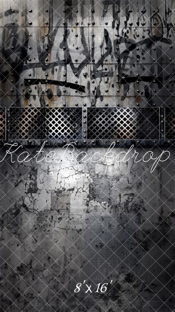 Kate Sweep Dark Graffiti Wall Backdrop Designed by Mini MakeBelieve