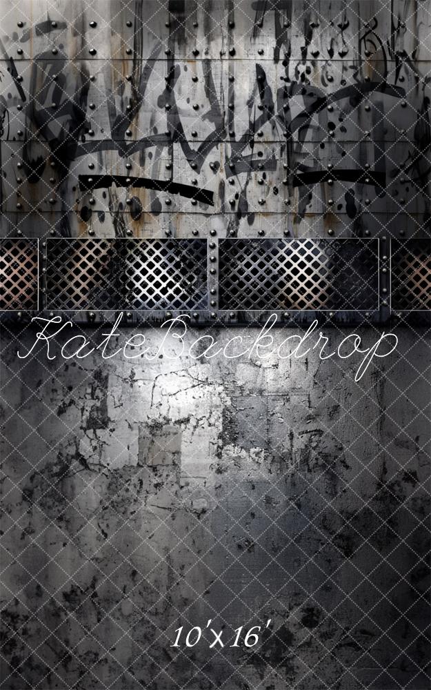 Kate Sweep Dark Graffiti Wall Backdrop Designed by Mini MakeBelieve