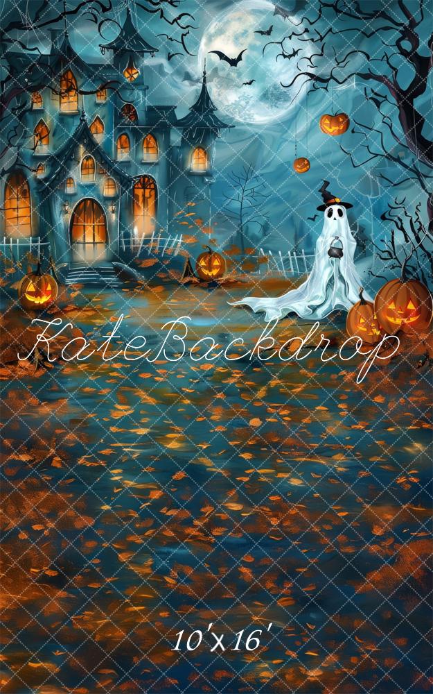 Fondo de calabaza de fantasma de Halloween de Sweep diseñado por Lidia Redekopp