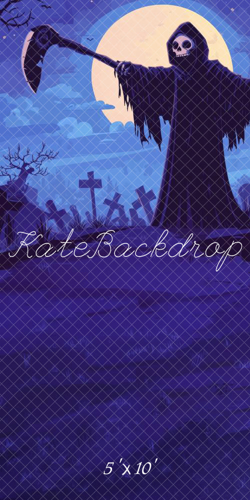 Kate Sweep Halloween Grim Reaper Graveyard Backdrop Designed by Lidia Redekopp