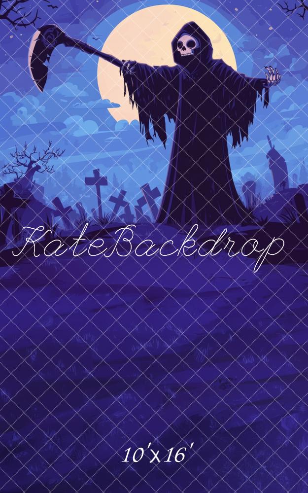 Sombra de Halloween Grim Reaper en el Cementerio Diseñado por Lidia Redekopp