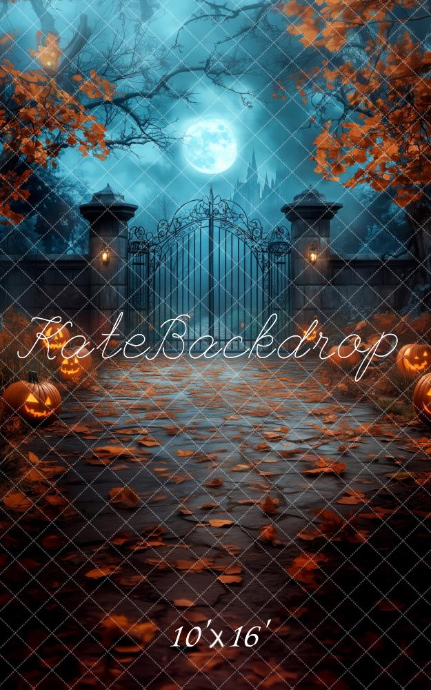 Fondo de Halloween y hojas de otoño diseñado por Patty Robert