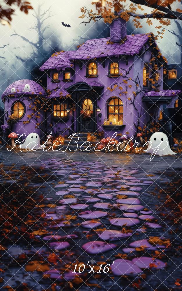 Sweep Purple Ghost House Foto Achtergrond Designed by Patty Robert