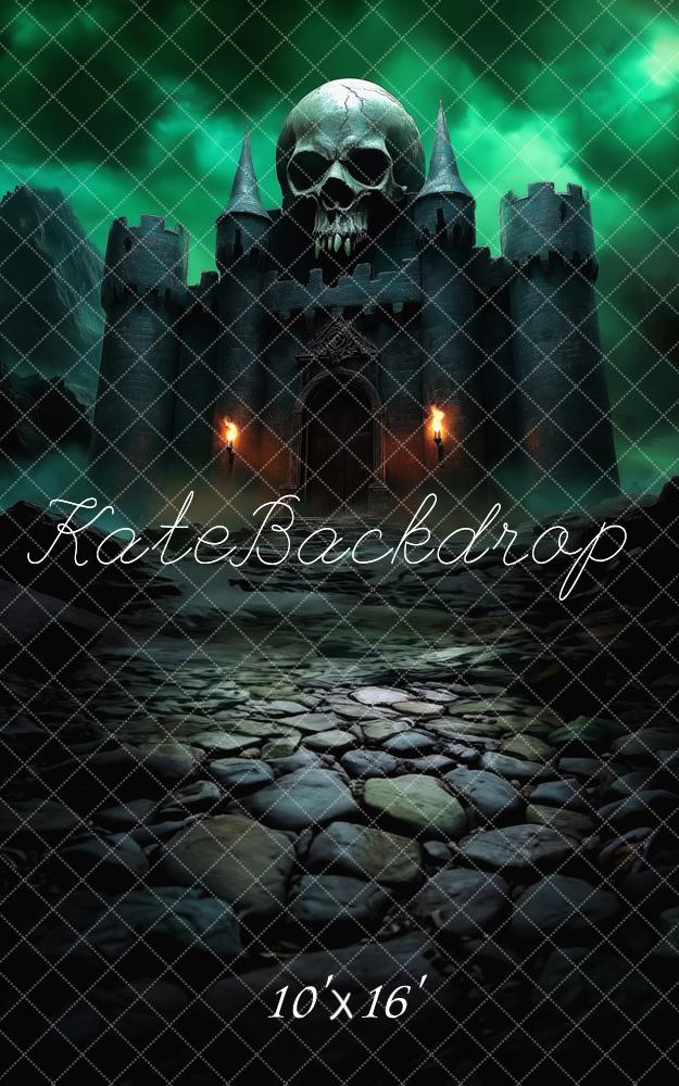 Fondo de Halloween Castillo Calavera Sweep Diseñado por Patty Robert