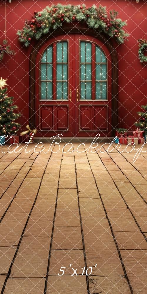 Kate Sweep Christmas Tree Arched Retro Door Backdrop Designed by Lidia Redekopp