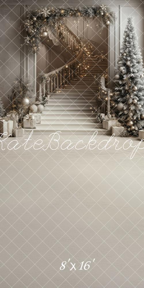 Kate Sweep Christmas Tree Cascading Stairs Backdrop Designed by Lidia Redekopp