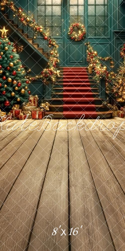 Kate Sweep Christmas Tree Cascading Stairs Retro Backdrop Designed by Lidia Redekopp