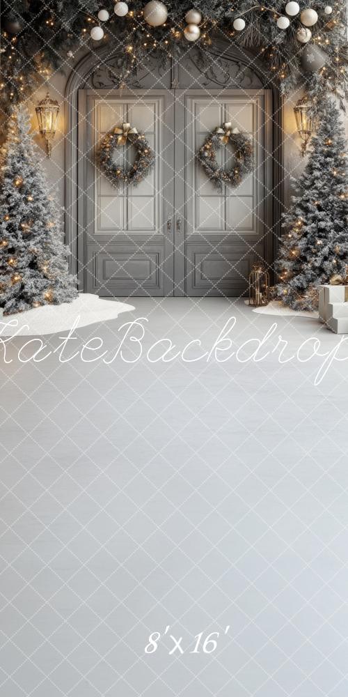 Kate Sweep Christmas Tree Winter Arched Door Backdrop Designed by Lidia Redekopp