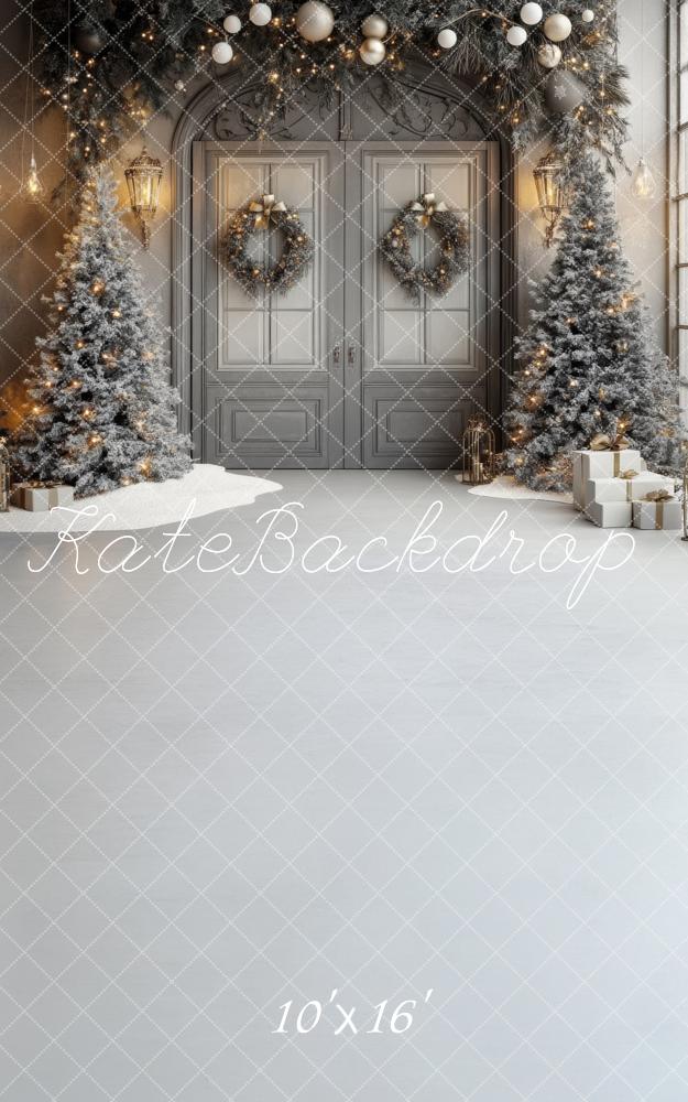 Kate Sweep Christmas Tree Winter Arched Door Backdrop Designed by Lidia Redekopp