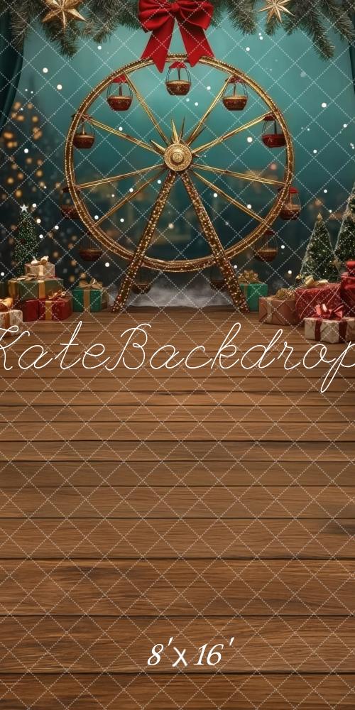 Kate Sweep Christmas Ferris Wheel Gifts Backdrop Designed by Lidia Redekopp