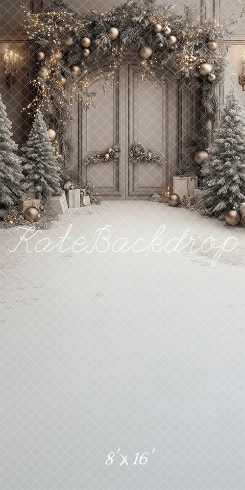 Kate Sweep Christmas Winter Retro Arched Door Backdrop Designed by Lidia Redekopp