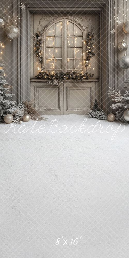 Kate Sweep Christmas Tree Winter Window Backdrop Designed by Lidia Redekopp