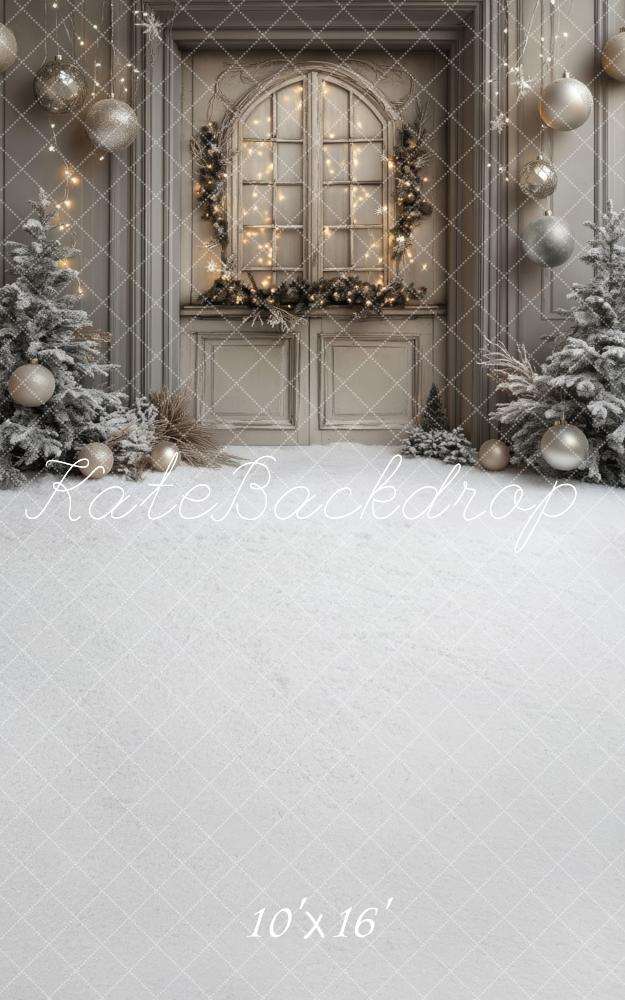 Kate Sweep Christmas Tree Winter Window Backdrop Designed by Lidia Redekopp