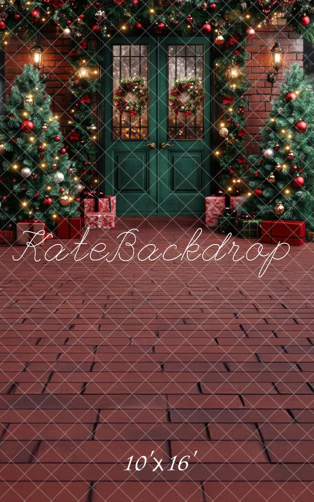 Kate Sweep Christmas Tree Retro Door Garland Backdrop Designed by Lidia Redekopp