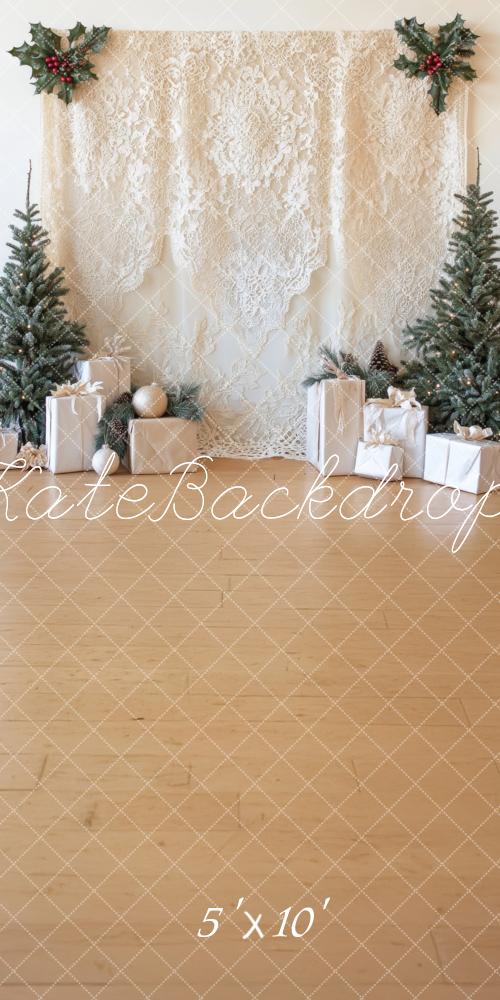 Kate Sweep Christmas Tree Boho Lace Backdrop Designed by Lidia Redekopp