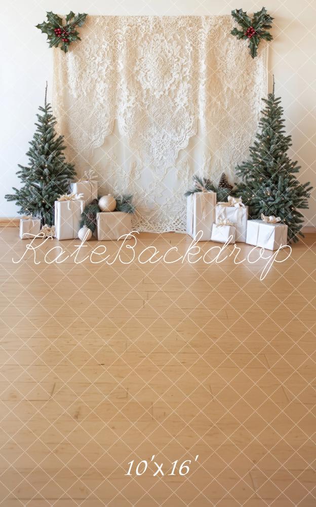 Kate Sweep Christmas Tree Boho Lace Backdrop Designed by Lidia Redekopp