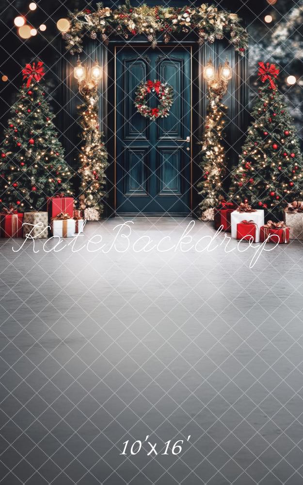 Kate Sweep Christmas Tree Doorway Royal Blue Backdrop Designed by Lidia Redekopp