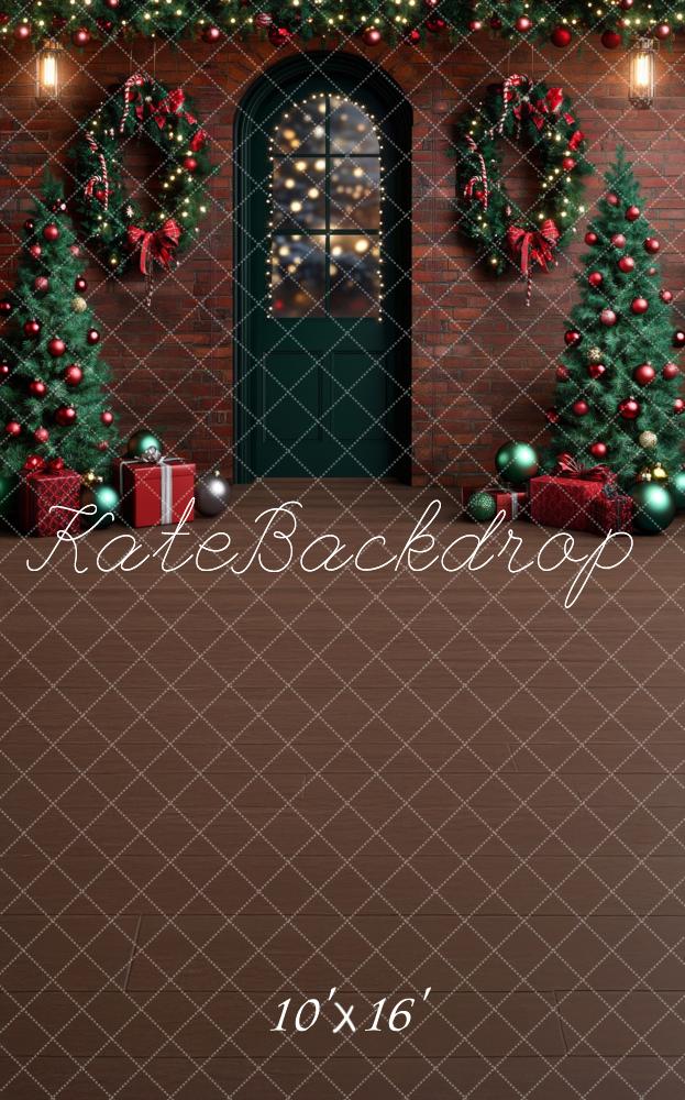 Kate Sweep Christmas Tree Wreath Door Backdrop Designed by Lidia Redekopp