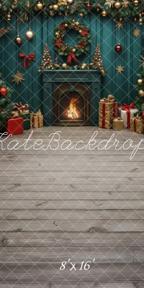 Kate Sweep Christmas Tree Fireplace Gifts Garland Backdrop Designed by Lidia Redekopp