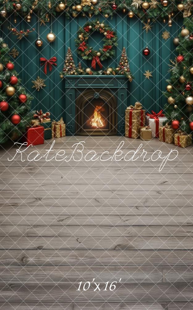 Kate Sweep Christmas Tree Fireplace Gifts Garland Backdrop Designed by Lidia Redekopp