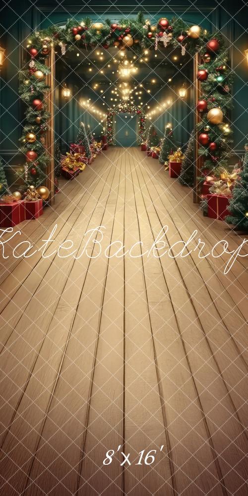 Kate Sweep Christmas Tree Garland Archway Backdrop Designed by Lidia Redekopp