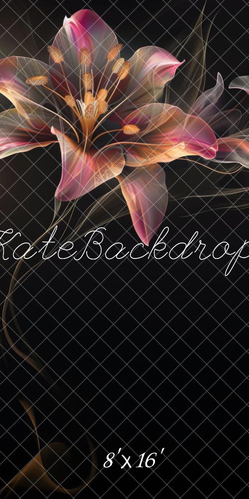 Kate Fine Art Glowing Lillies Floral Backdrop Designed by Lidia Redekopp