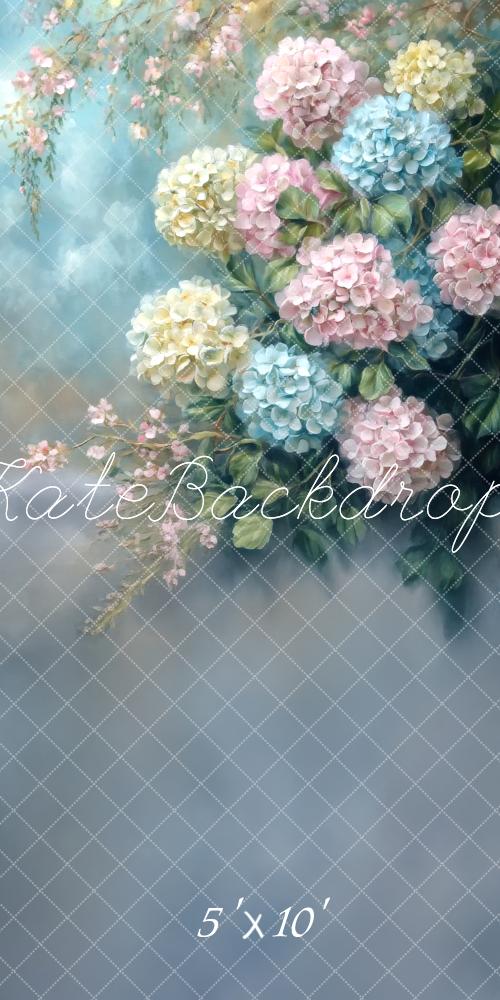 Kate Fine Art Pastel Hydrangea Floral Backdrop Designed by Lidia Redekopp