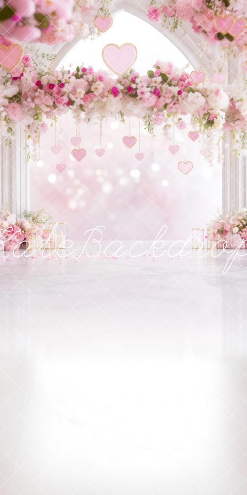 Kate Sweep Valentine Pink Roses Arch Heart Backdrop Backdrop Designed by Patty Robert