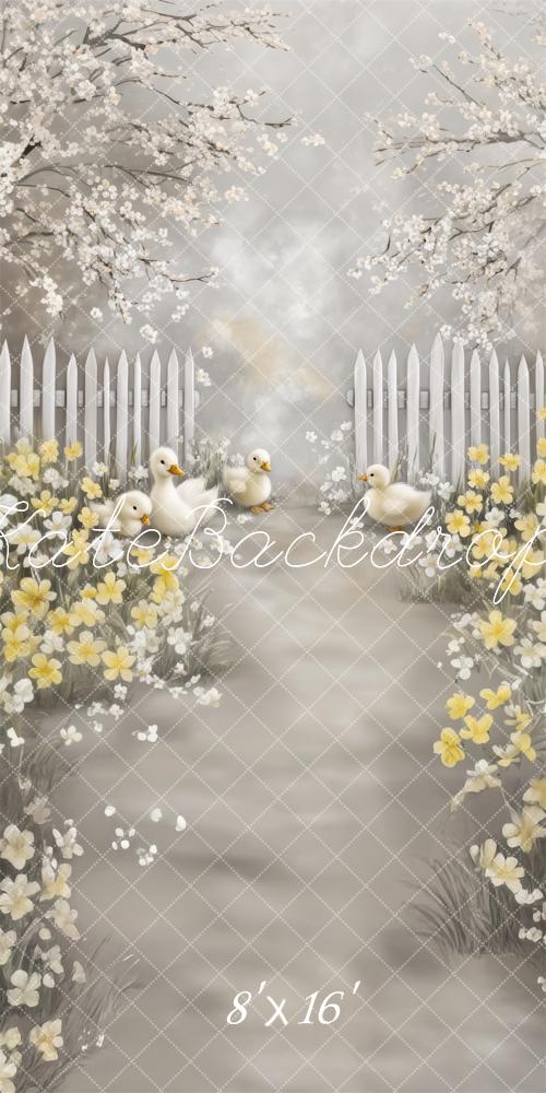 Fondo Floral de Primavera de Patos en Barra diseñado por Lidia Redekopp